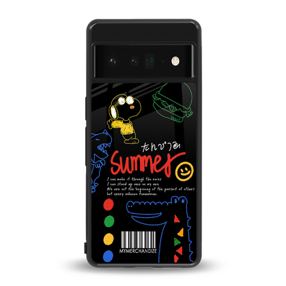 summer motivation back phone cover | glass case for google pixel 6 pro