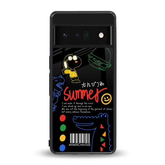 summer motivation back phone cover | glass case for google pixel 6 pro