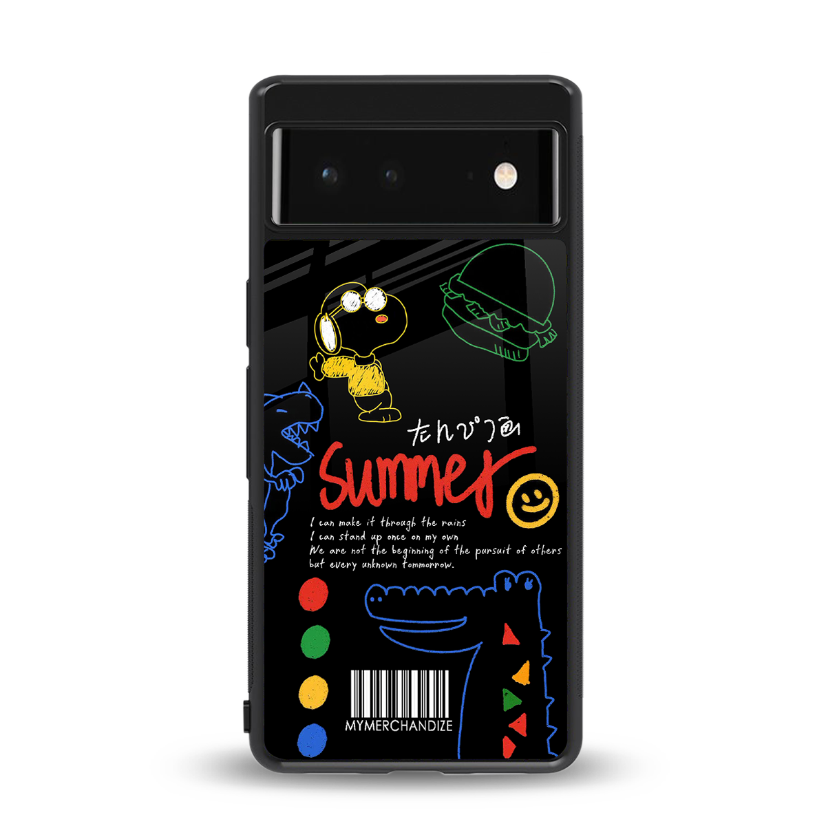 summer motivation back phone cover | glass case for google pixel 6