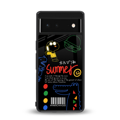 summer motivation back phone cover | glass case for Google Pixel 6A