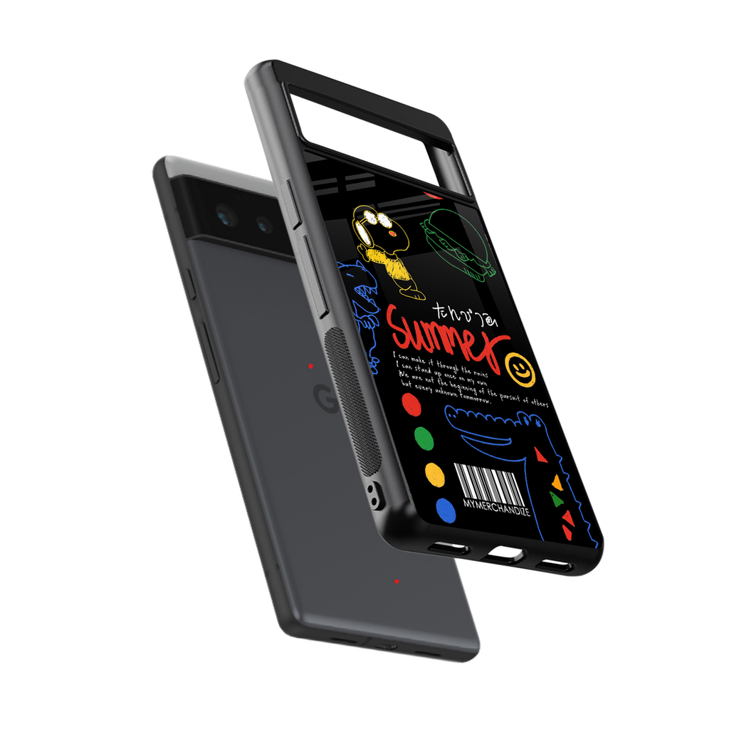 summer motivation back phone cover | glass case for google pixel 6