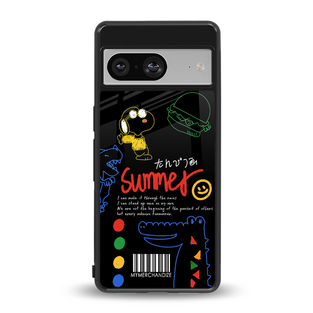 summer motivation back phone cover | glass case for Google Pixel 8