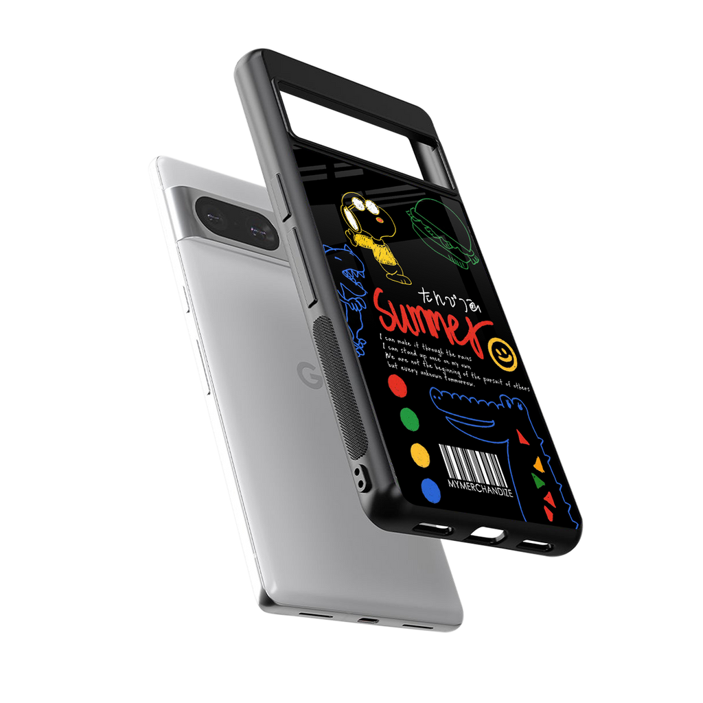 summer motivation back phone cover | glass case for Google Pixel 8