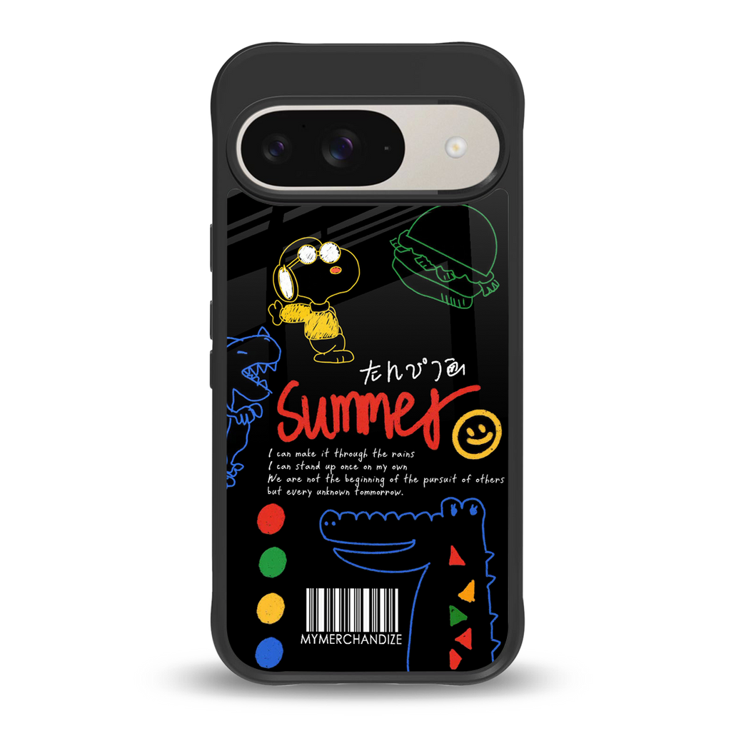 summer motivation back phone cover | glass case for google pixel 9
