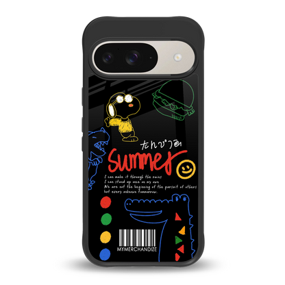 summer motivation back phone cover | glass case for google pixel 9