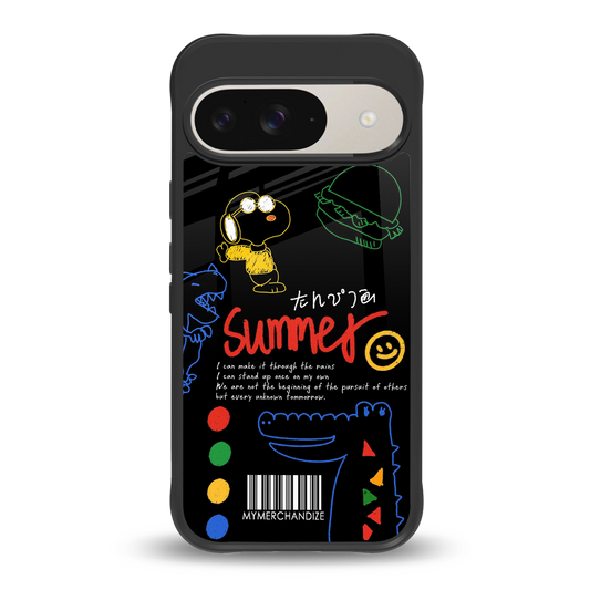 summer motivation back phone cover | glass case for google pixel 9