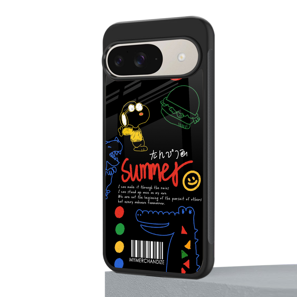 summer motivation back phone cover | glass case for google pixel 9