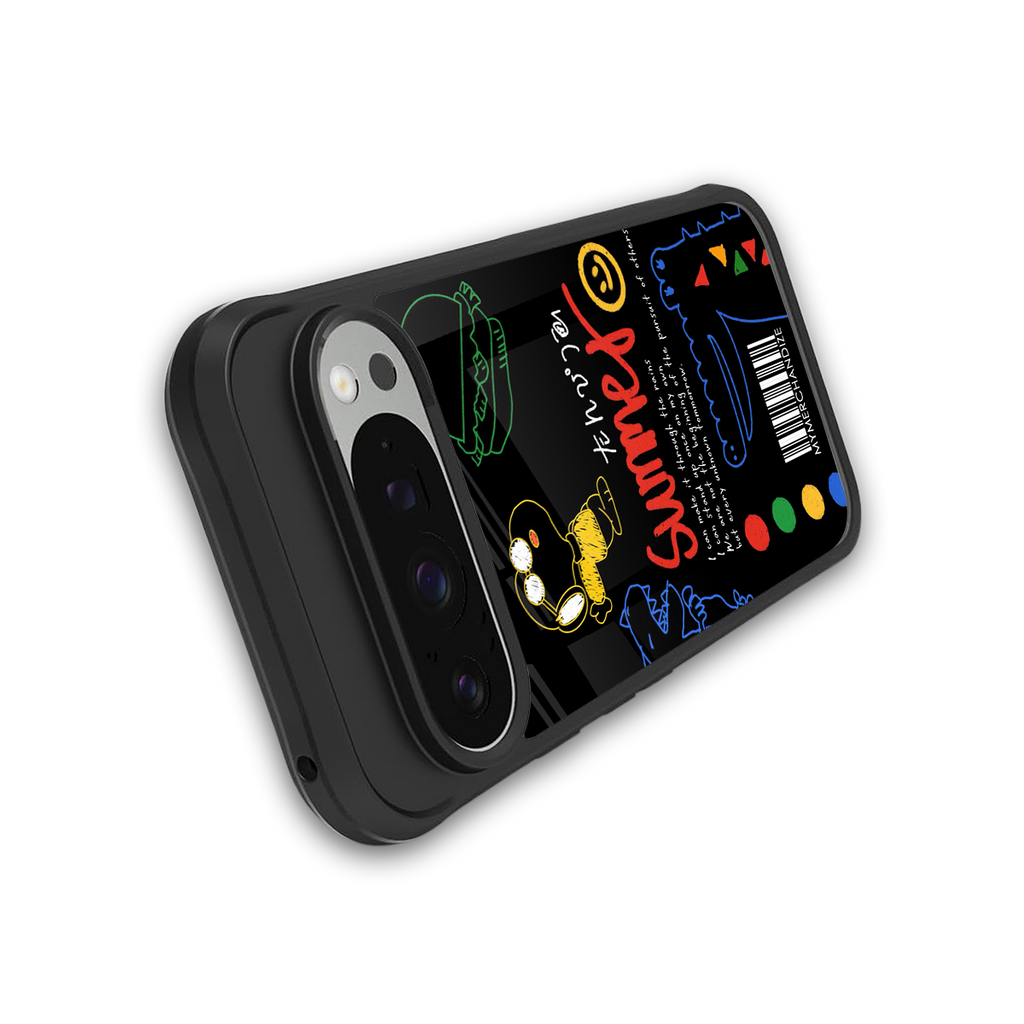 summer motivation back phone cover | glass case for google pixel 9 pro