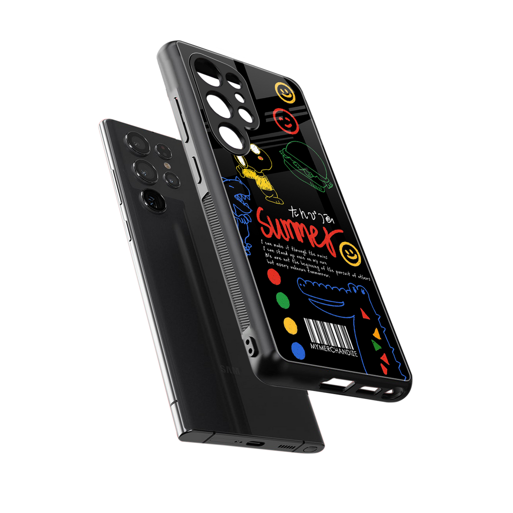 summer motivation back phone cover | glass case for samsung galaxy s25 ultra