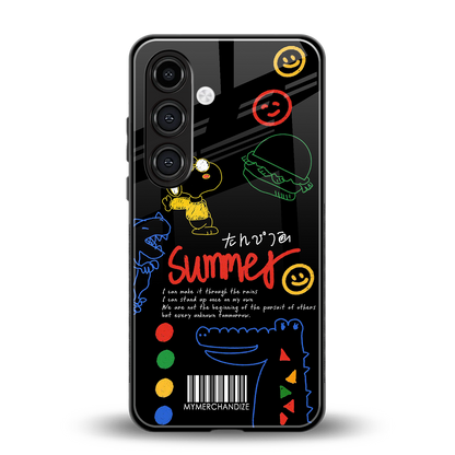 summer motivation back phone cover | glass case for samsung galaxy s23