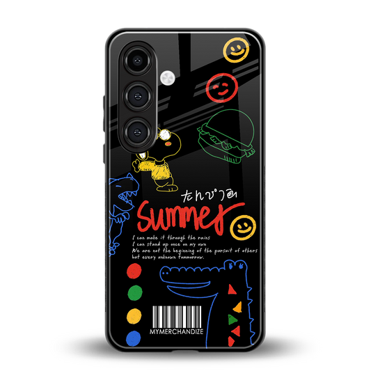 summer motivation back phone cover | glass case for samsung galaxy s23