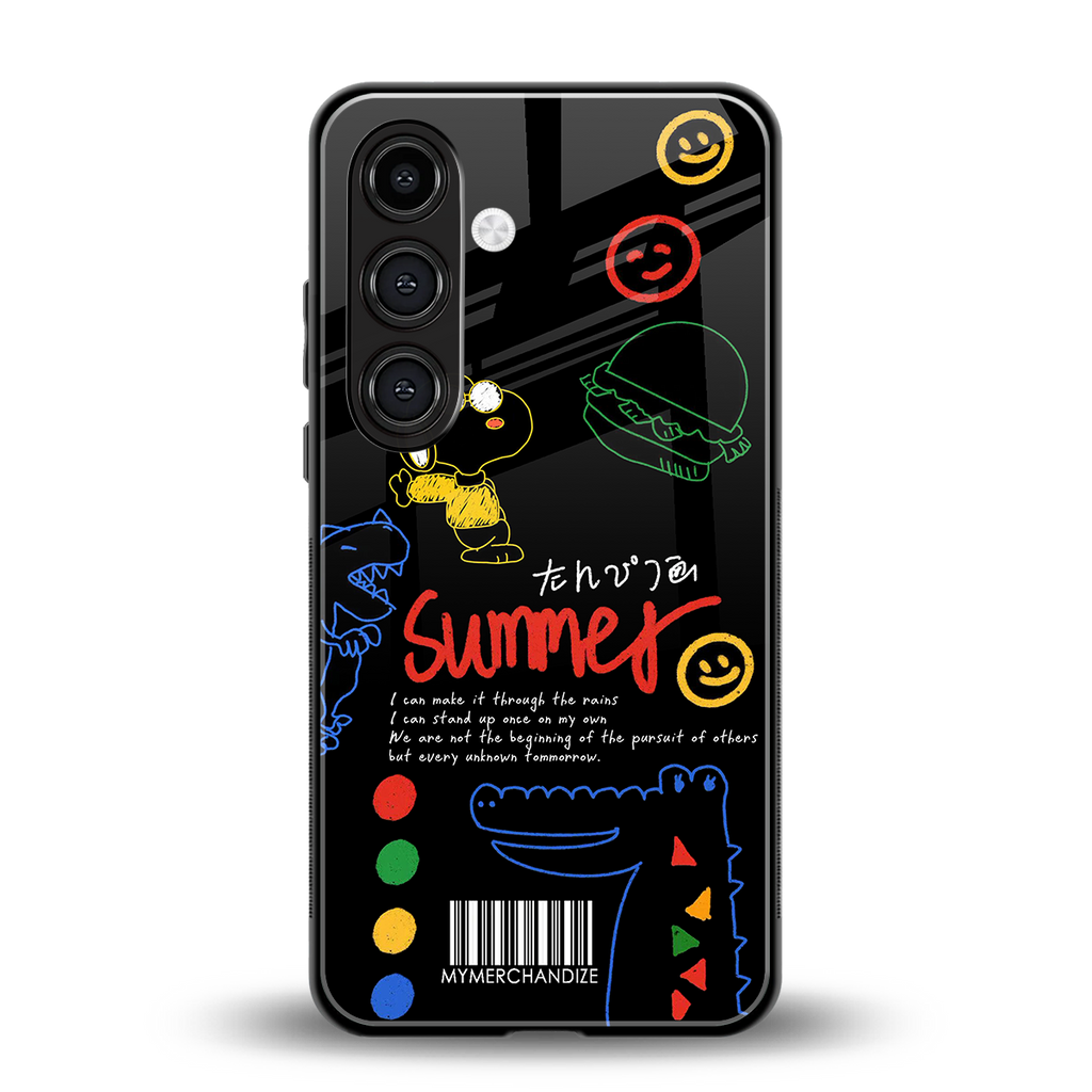 summer motivation back phone cover | glass case for samsung galaxy s24 plus