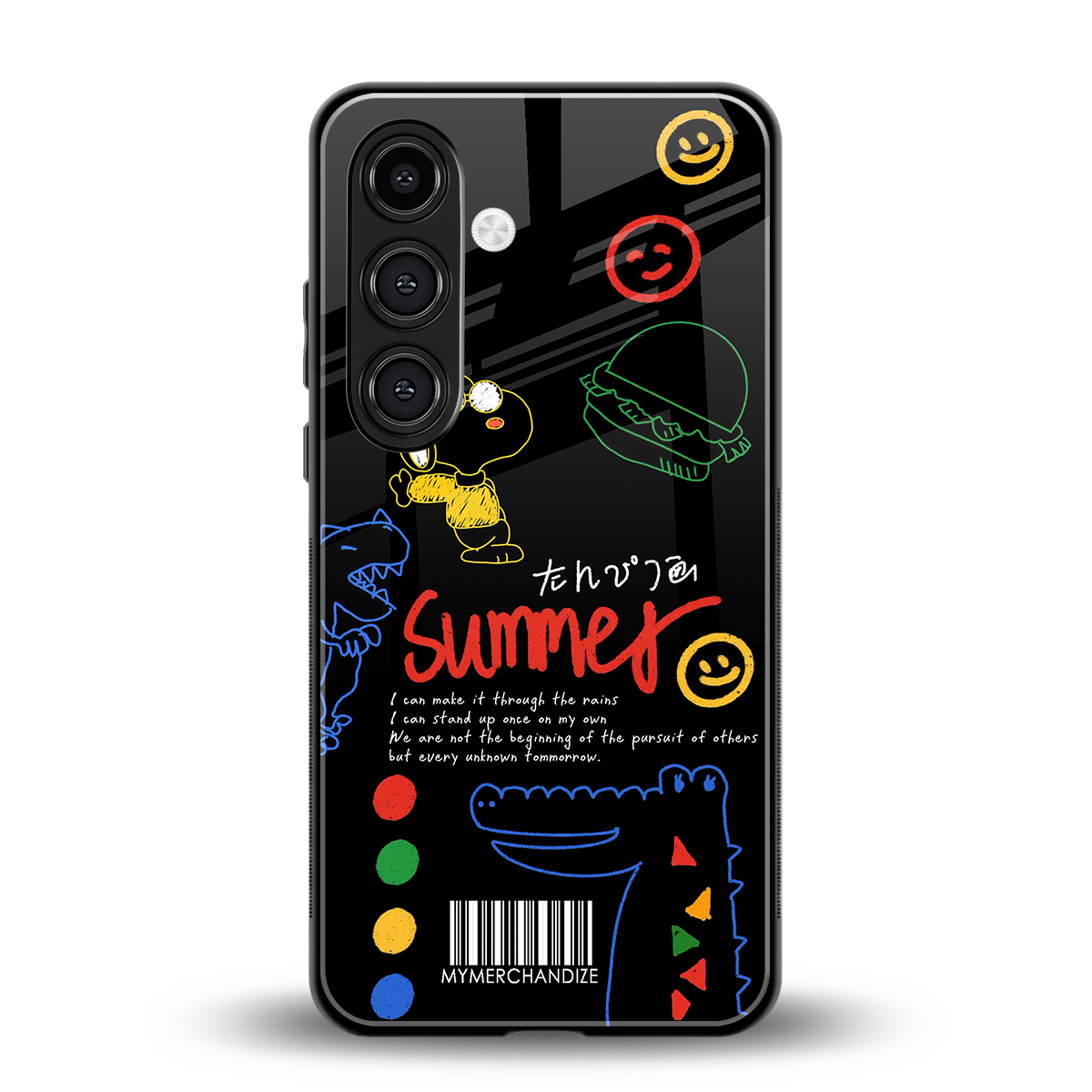 summer motivation back phone cover | glass case for samsung galaxy s24 plus
