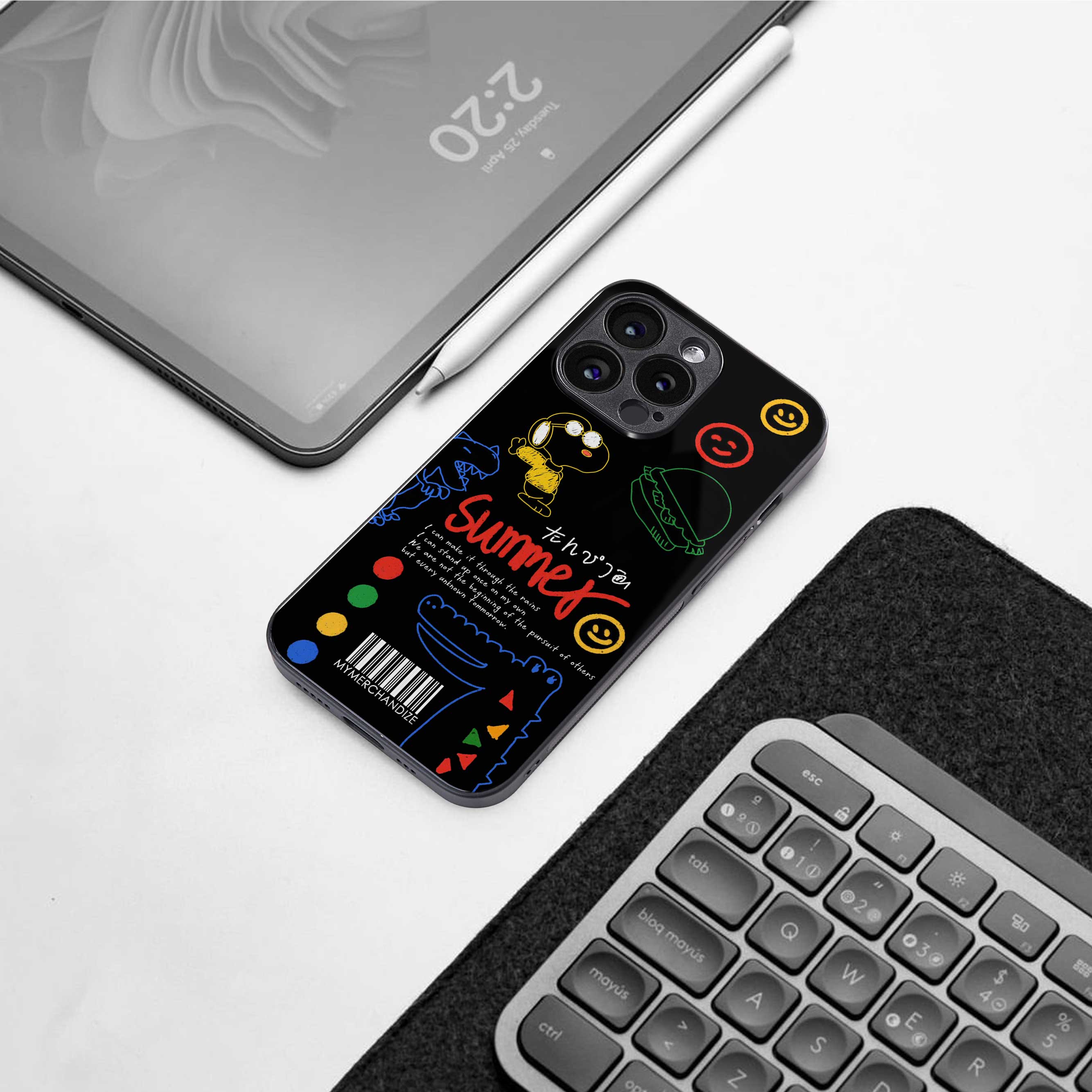 summer motivation back phone cover | glass case for iphone 14 pro max