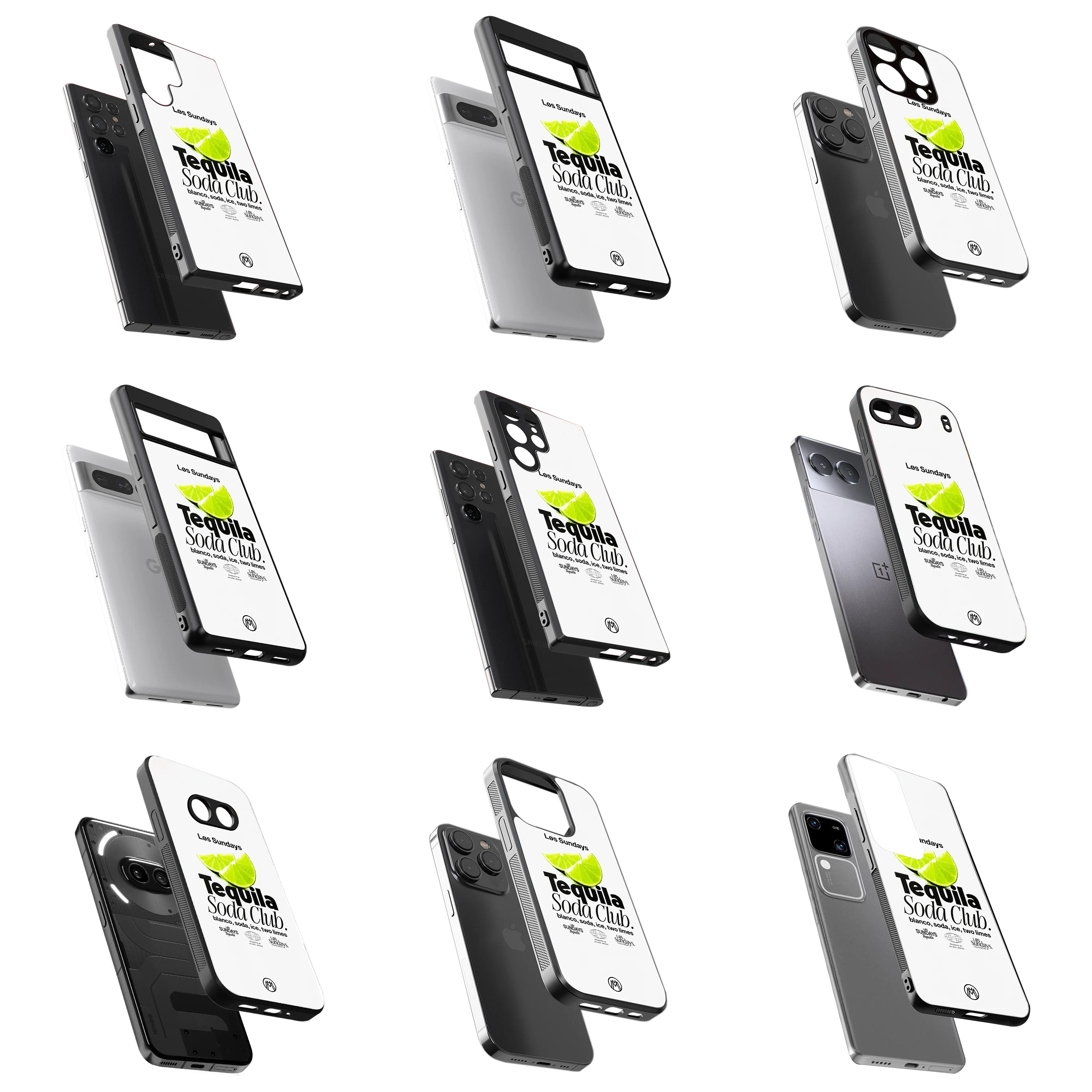 Durable Glass Back Mobile Case for iPhone, Samsung, OnePlus, Google Pixel, Redmi, Vivo, Oppo