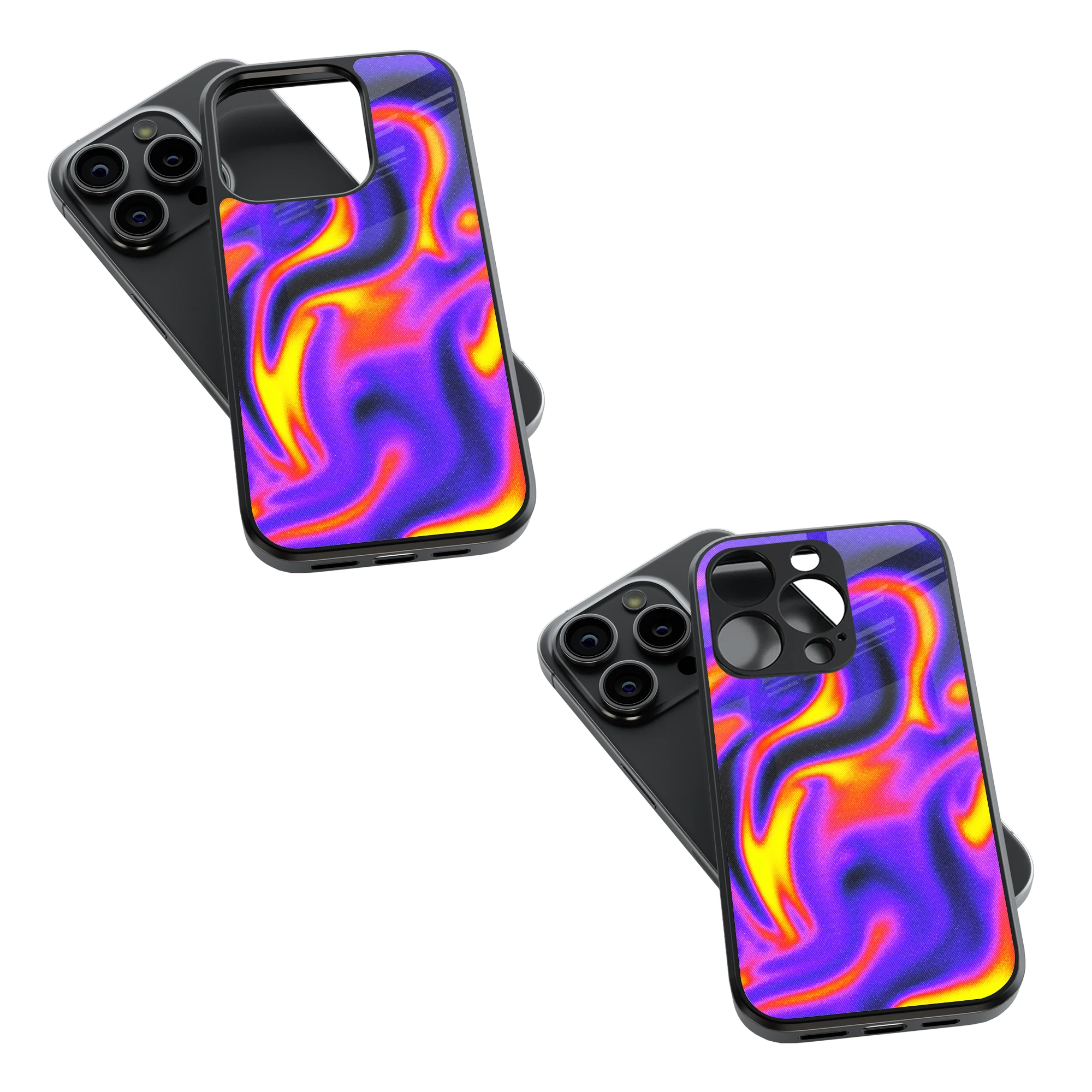 Trendy Glass Back Mobile Case for iPhone, Samsung, Redmi, OnePlus, Google Pixel, Motorola