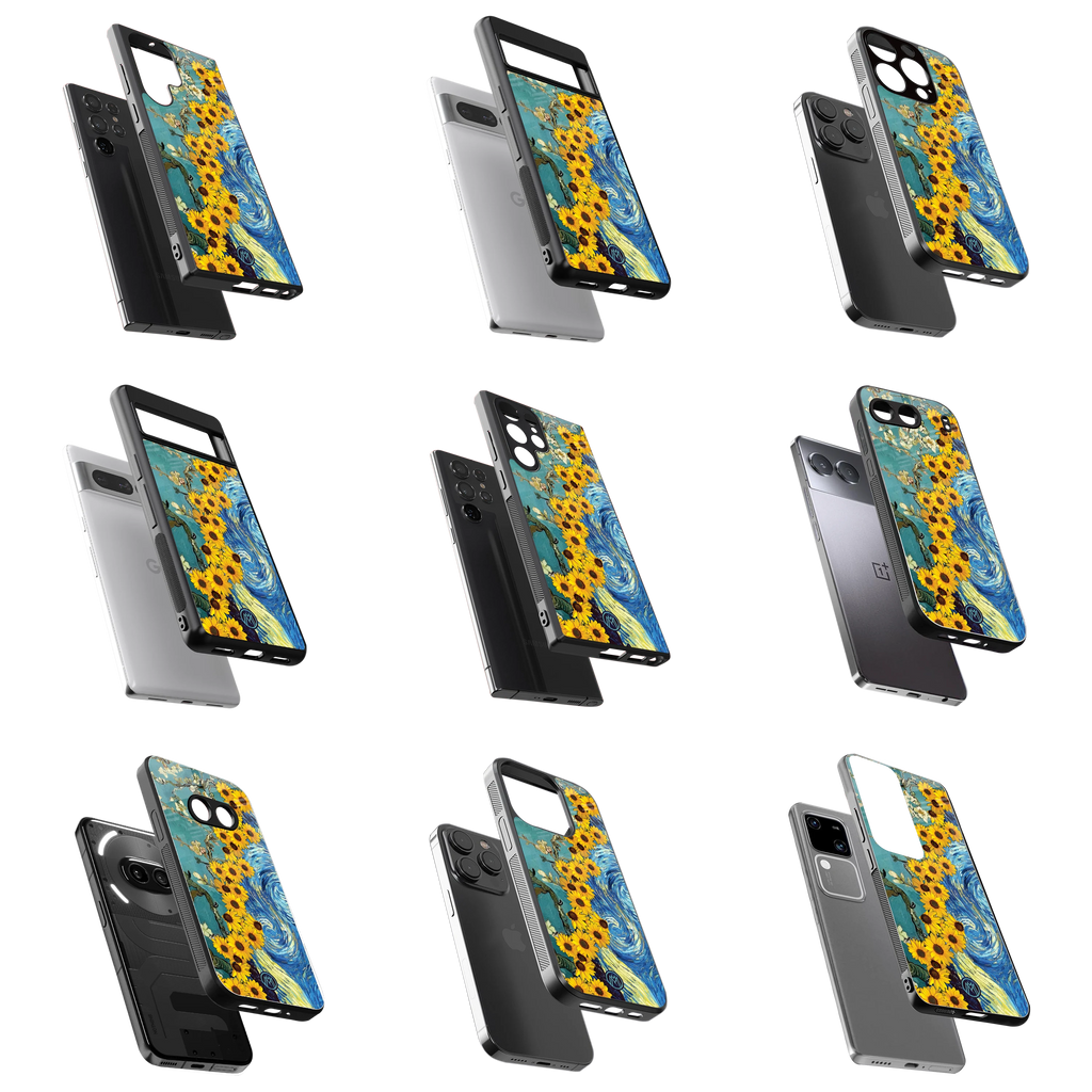 Durable Glass Back Mobile Case for iPhone, Samsung, OnePlus, Google Pixel, Redmi, Vivo, Oppo