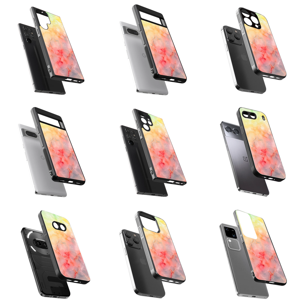 Durable Glass Back Mobile Case for iPhone, Samsung, OnePlus, Google Pixel, Redmi, Vivo, Oppo