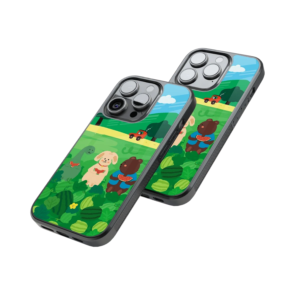Protective Glass Back Phone Case Compatible with iPhone, Samsung, OnePlus, Pixel & More
