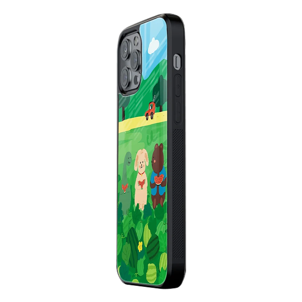 Slim Glass Back Phone Case for Multiple Brands iPhone, Samsung, Redmi, OnePlus, Oppo, Vivo