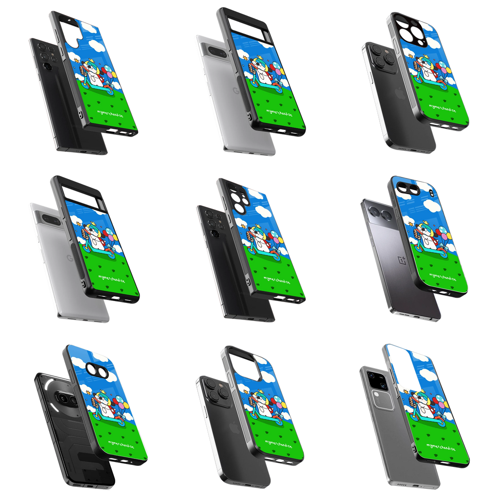 Durable Glass Back Mobile Case for iPhone, Samsung, OnePlus, Google Pixel, Redmi, Vivo, Oppo