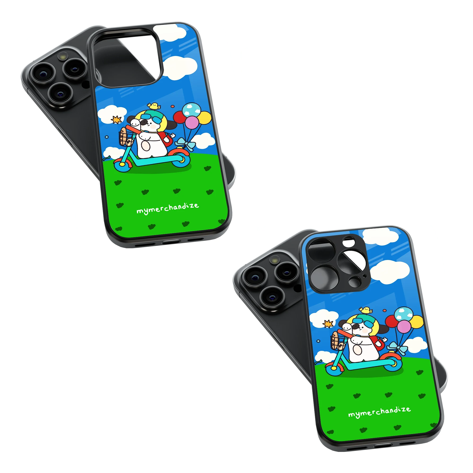 Trendy Glass Back Mobile Case for iPhone, Samsung, Redmi, OnePlus, Google Pixel, Motorola