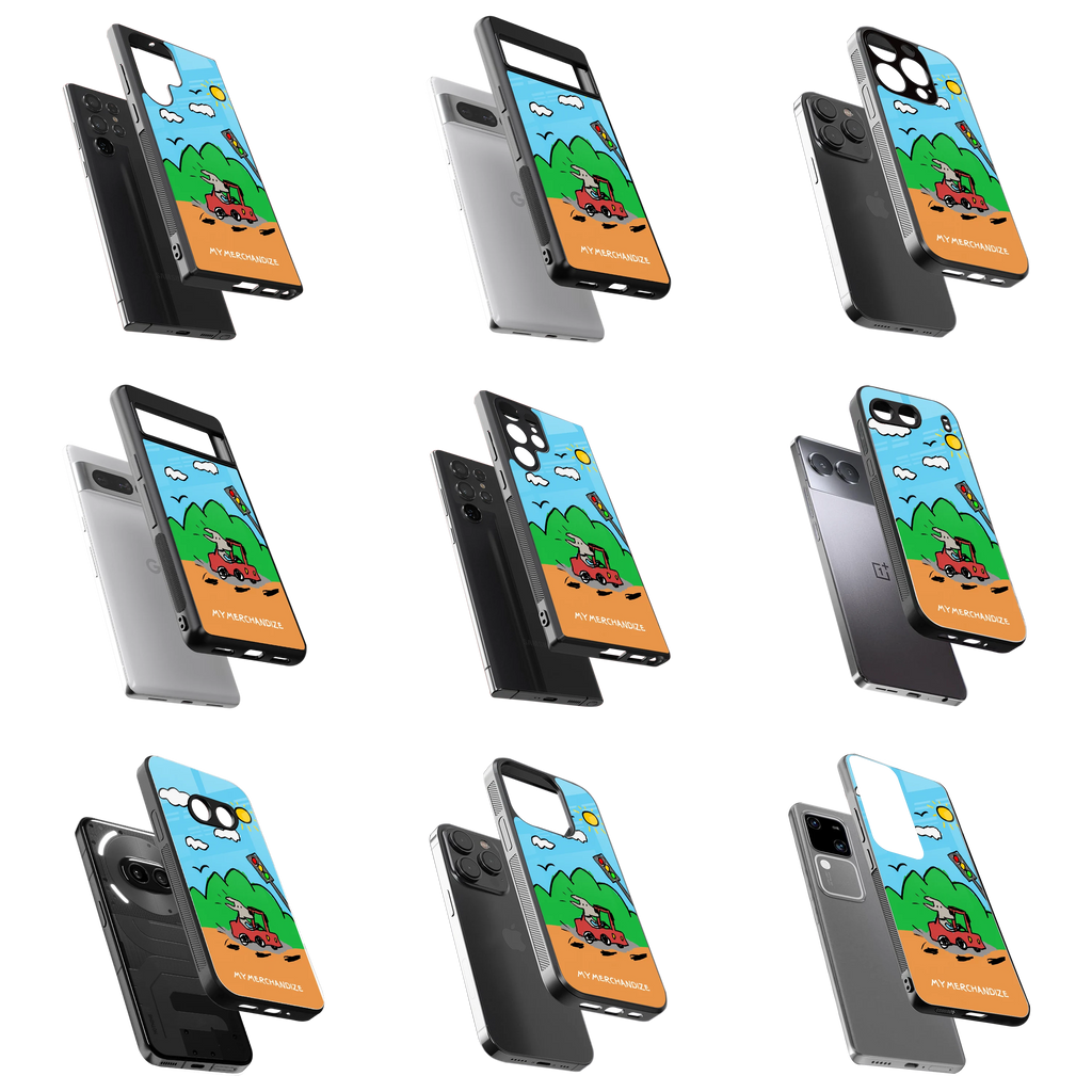 Durable Glass Back Mobile Case for iPhone, Samsung, OnePlus, Google Pixel, Redmi, Vivo, Oppo