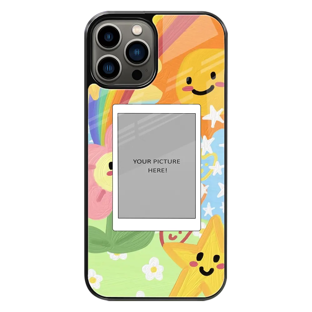 Polaroid Personalised Glass Phone Case