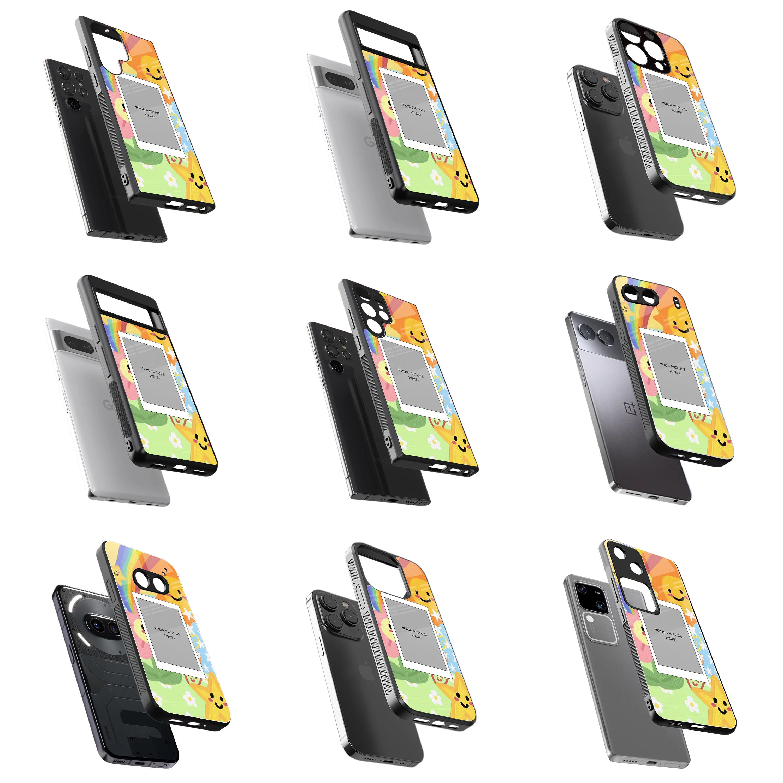 Polaroid Personalised Glass Phone Case