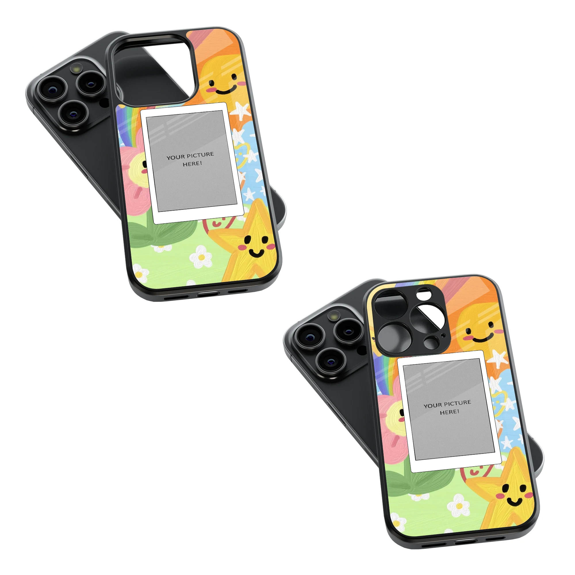 Polaroid Personalised Glass Phone Case