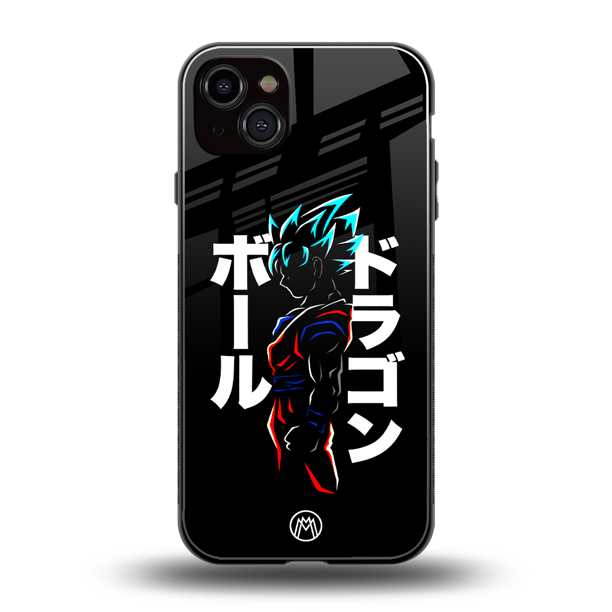 super saiyan back phone cover | glass case for iphone 15 plus