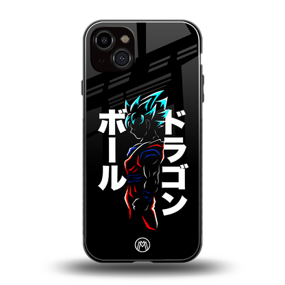 super saiyan back phone cover | glass case for iphone 14 plus