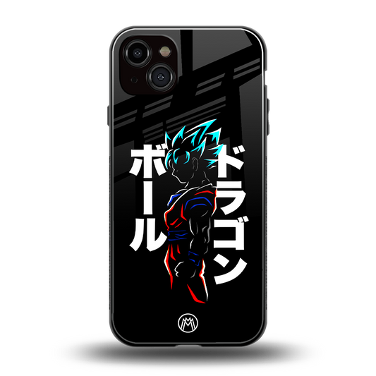super saiyan back phone cover | glass case for iphone 14 plus