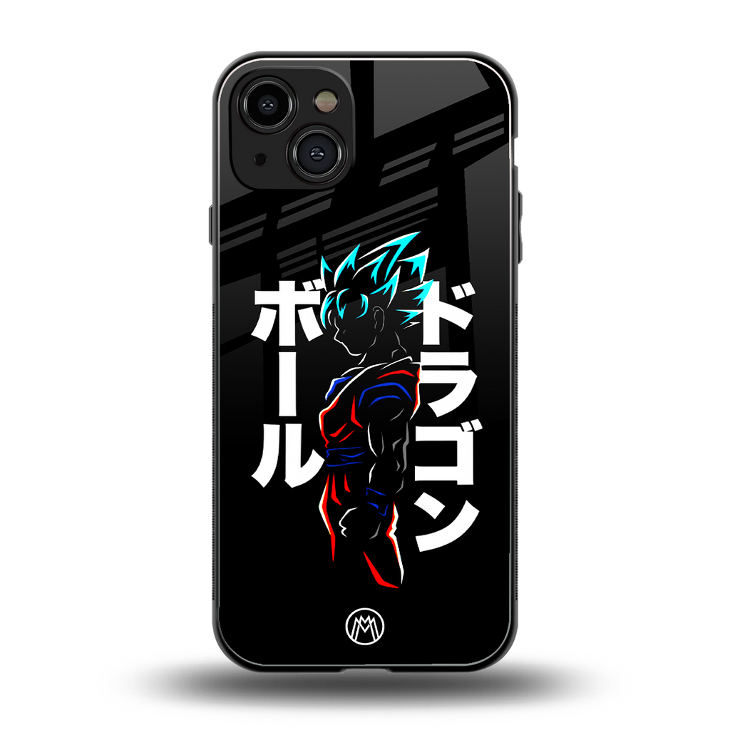 super saiyan back phone cover | glass case for iphone 15