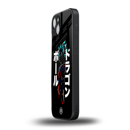 super saiyan back phone cover | glass case for iphone 15