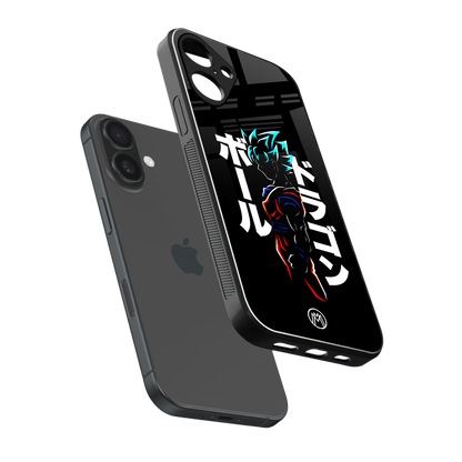 super saiyan back phone cover | glass case for iphone 16 plus