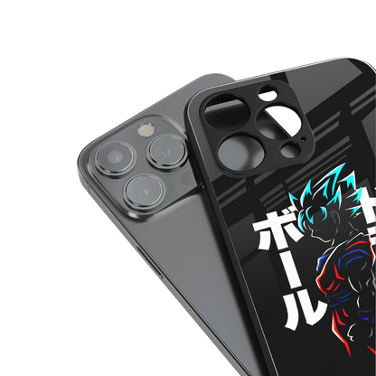 super saiyan back phone cover | glass case for iphone 14 pro max