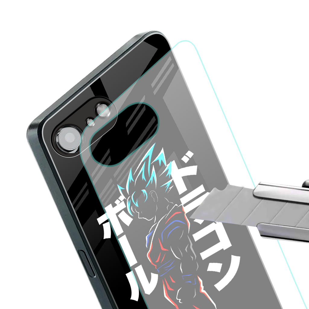 super saiyan back phone cover | glass case for iphone 16e