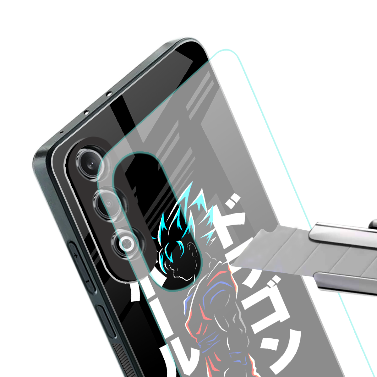 super saiyan back phone cover | glass case for oneplus nord ce 4