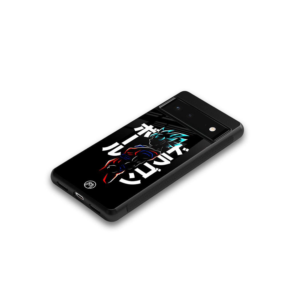 super saiyan back phone cover | glass case for google pixel 6