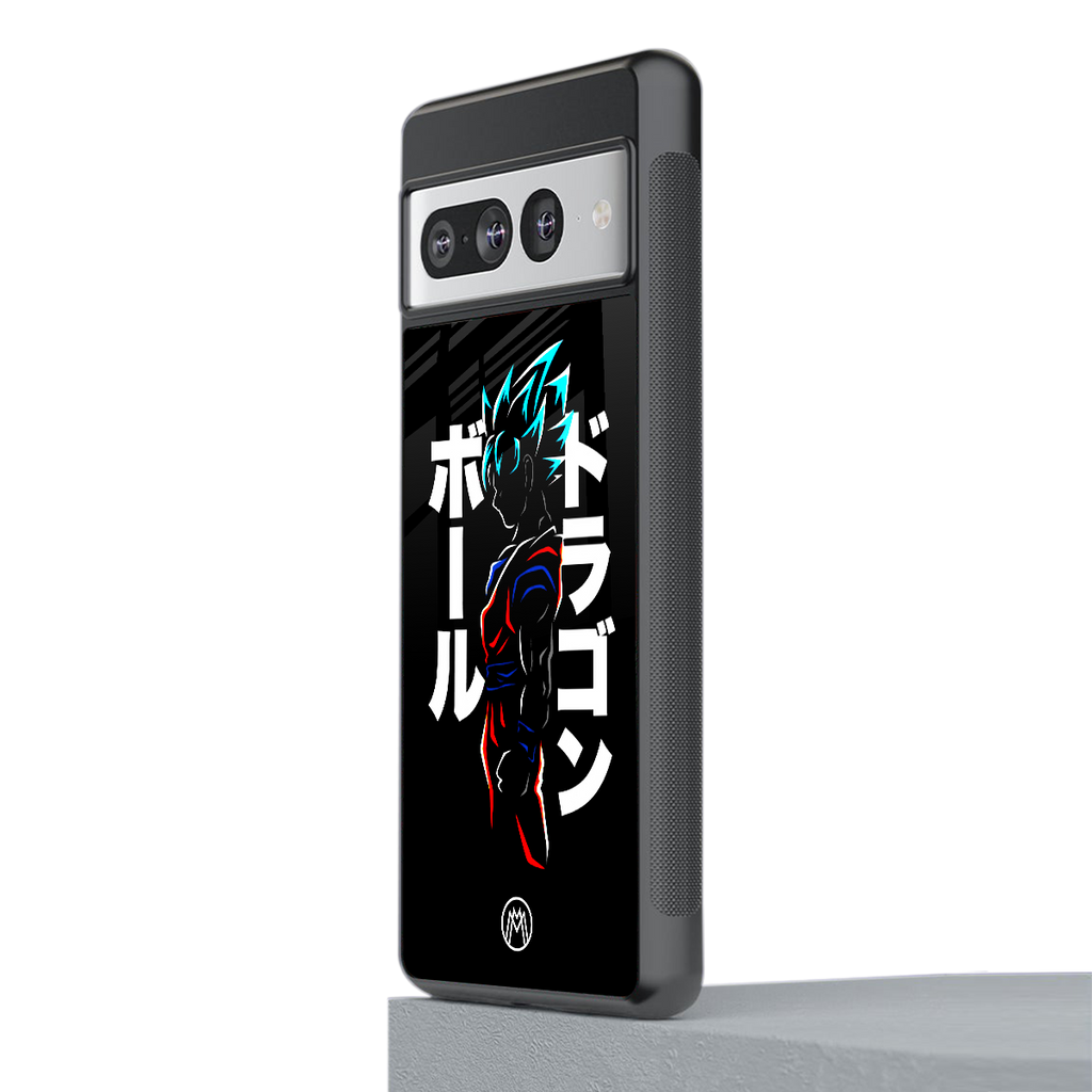 super saiyan back phone cover | glass case for google pixel 7 pro
