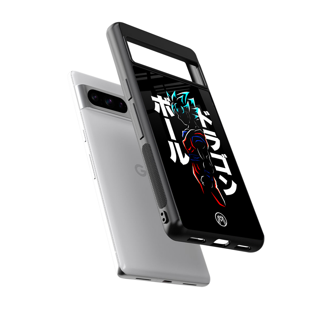 super saiyan back phone cover | glass case for google pixel 8 pro