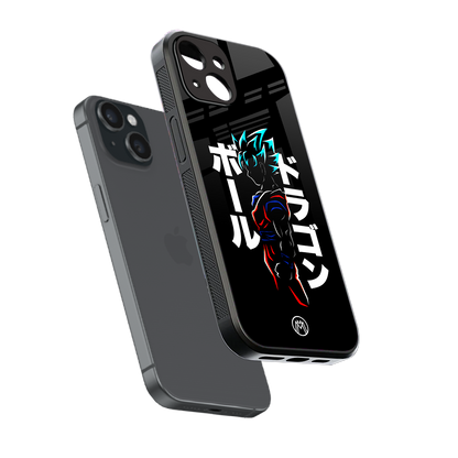 super saiyan back phone cover | glass case for iphone 15