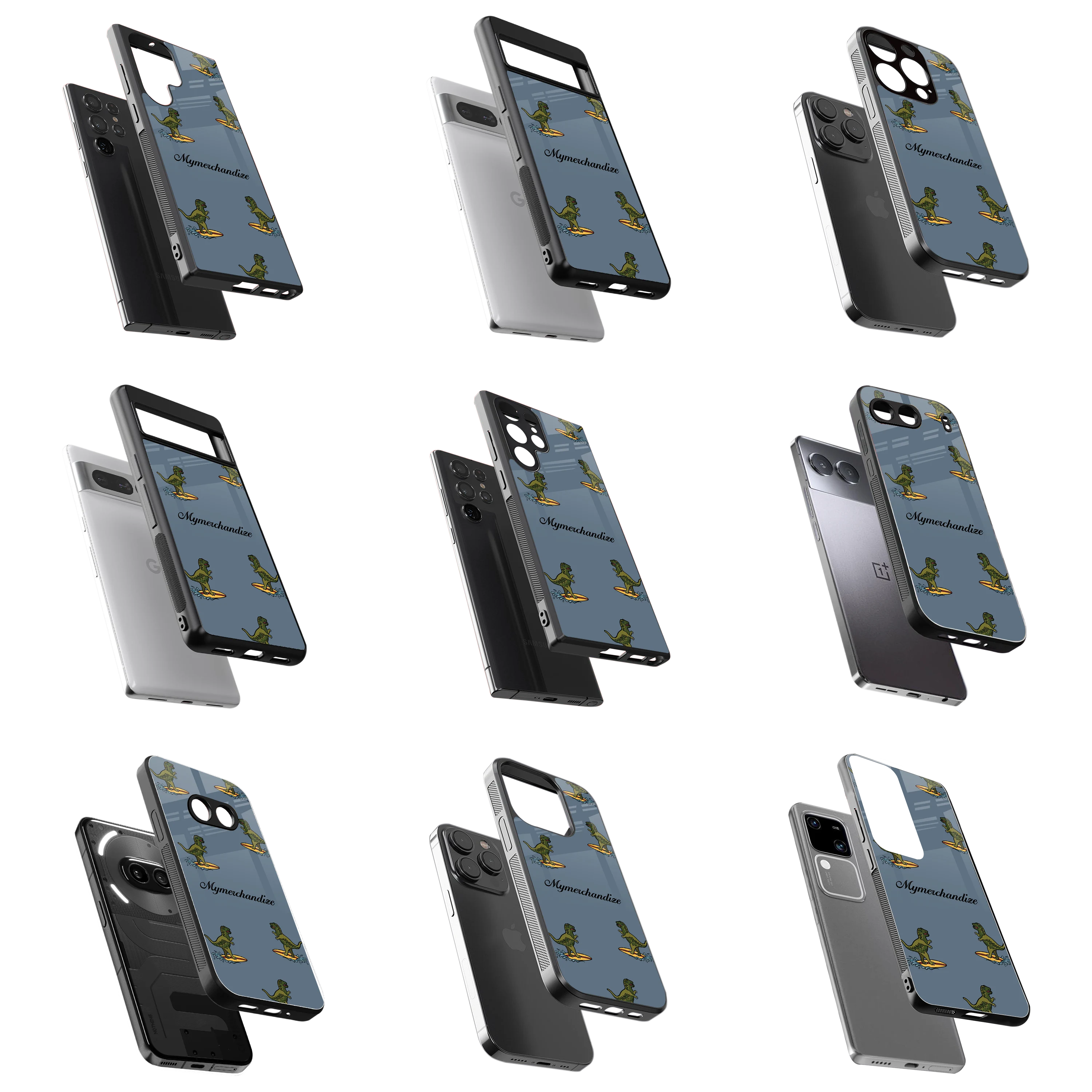 Durable Glass Back Mobile Case for iPhone, Samsung, OnePlus, Google Pixel, Redmi, Vivo, Oppo
