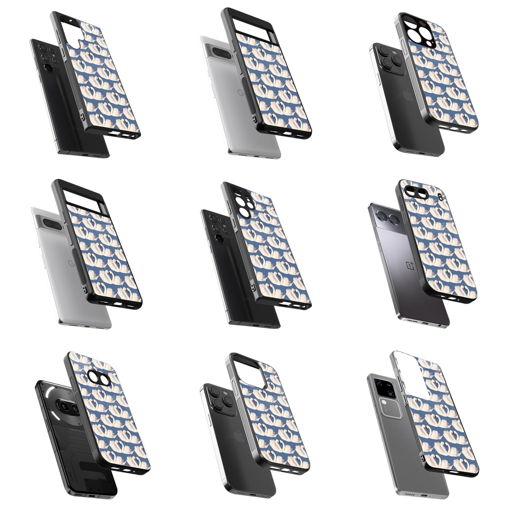 Durable Glass Back Mobile Case for iPhone, Samsung, OnePlus, Google Pixel, Redmi, Vivo, Oppo