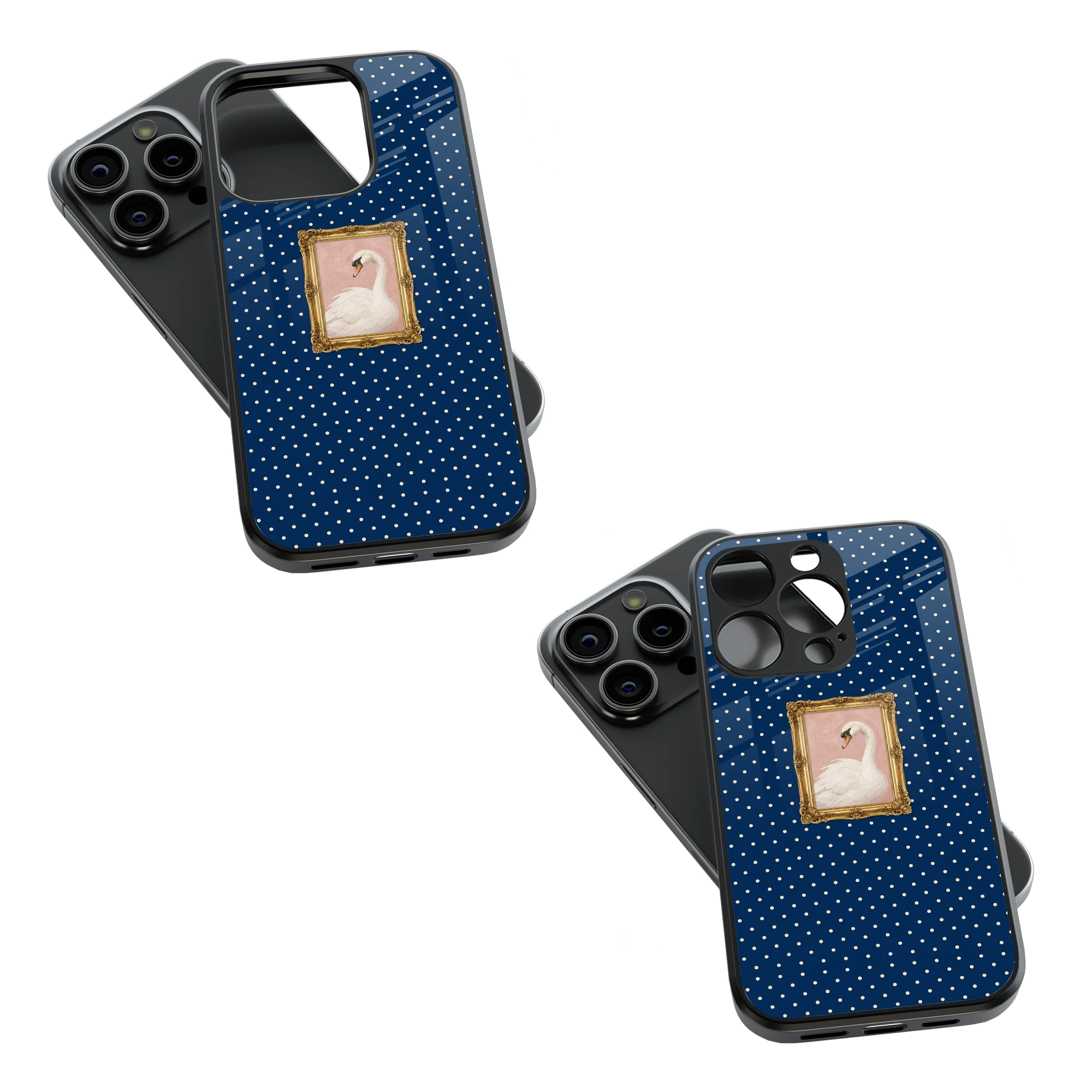 Trendy Glass Back Mobile Case for iPhone, Samsung, Redmi, OnePlus, Google Pixel, Motorola