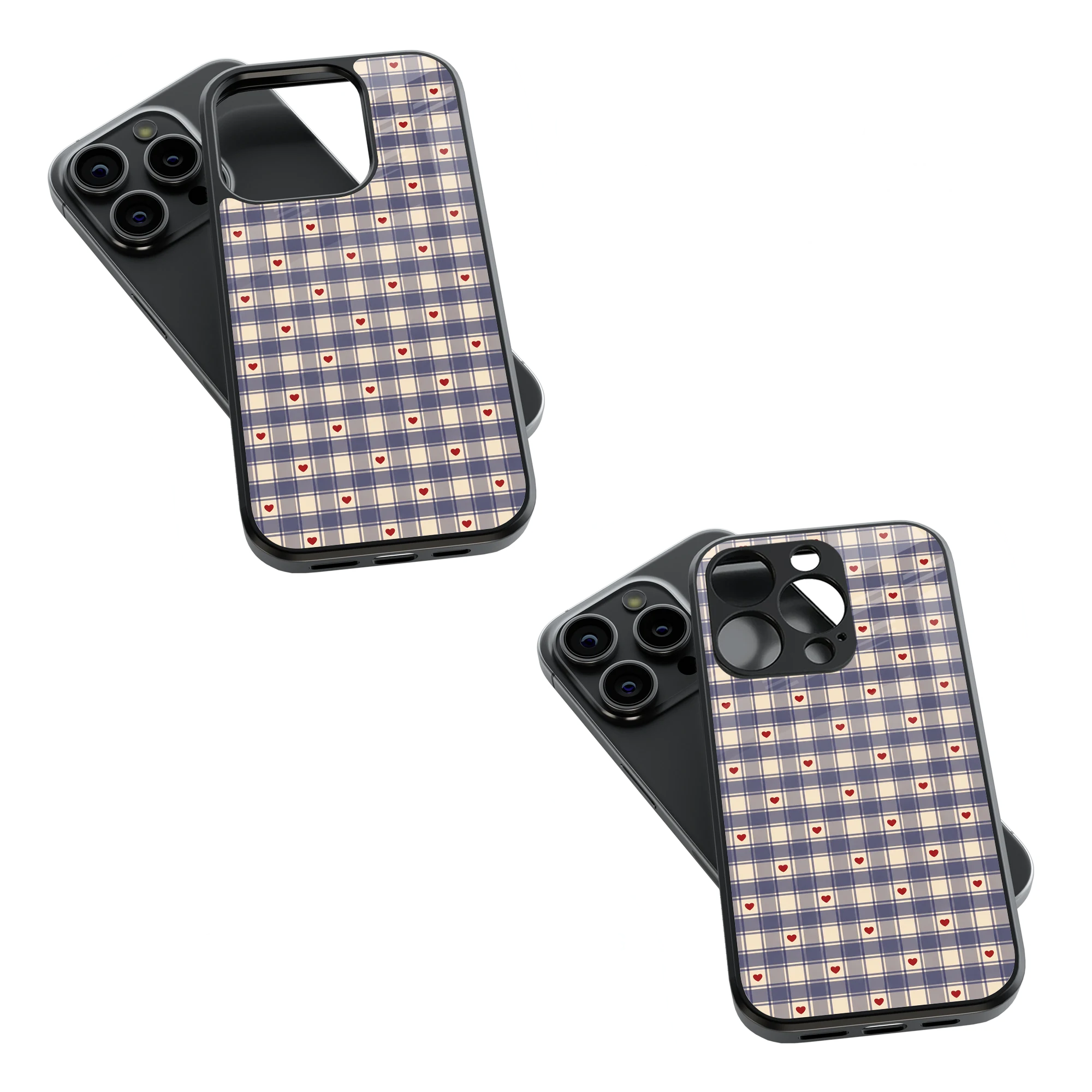Trendy Glass Back Mobile Case for iPhone, Samsung, Redmi, OnePlus, Google Pixel, Motorola