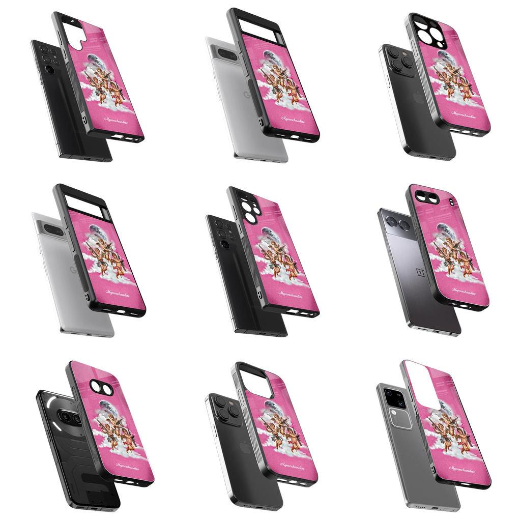 Durable Glass Back Mobile Case for iPhone, Samsung, OnePlus, Google Pixel, Redmi, Vivo, Oppo