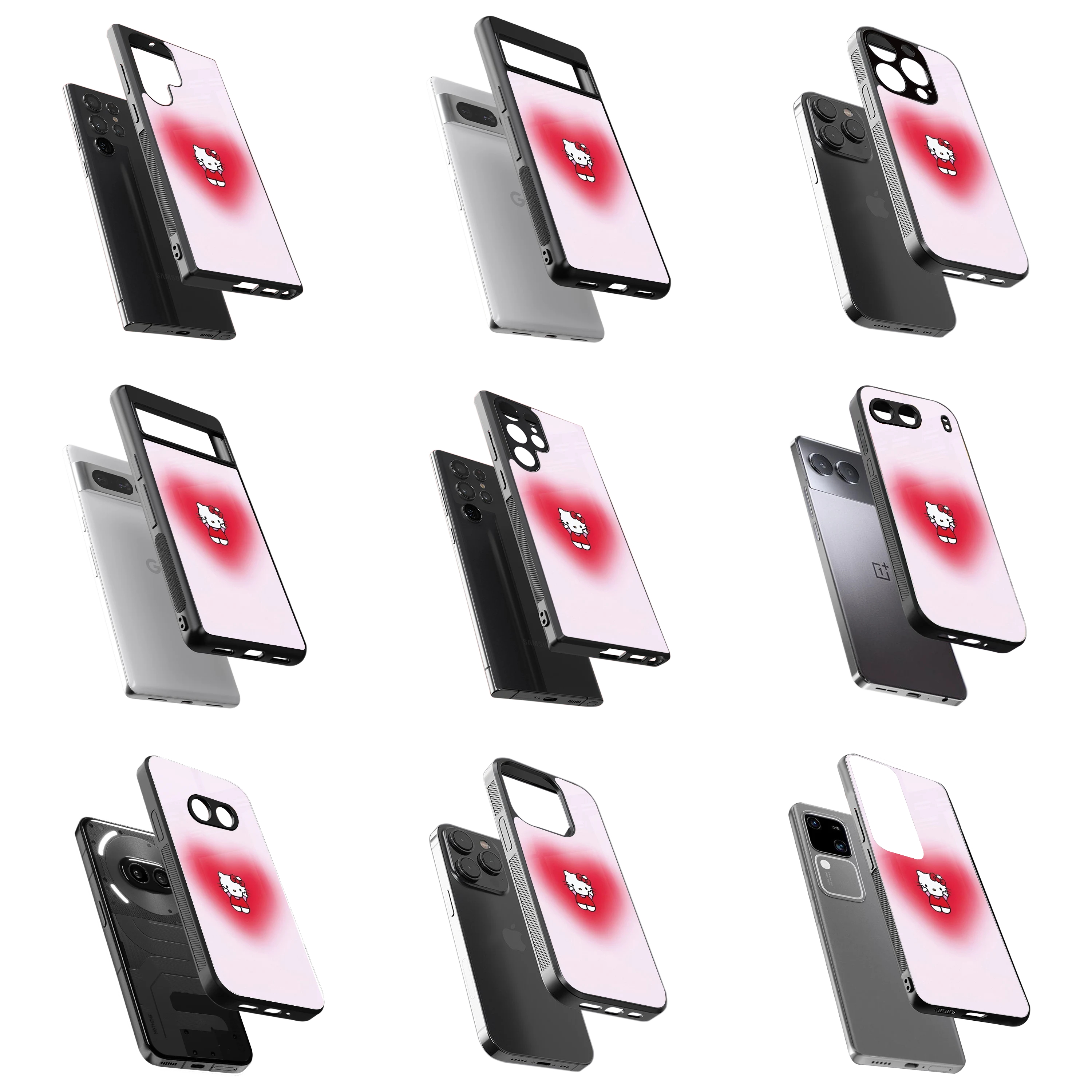 Durable Glass Back Mobile Case for iPhone, Samsung, OnePlus, Google Pixel, Redmi, Vivo, Oppo