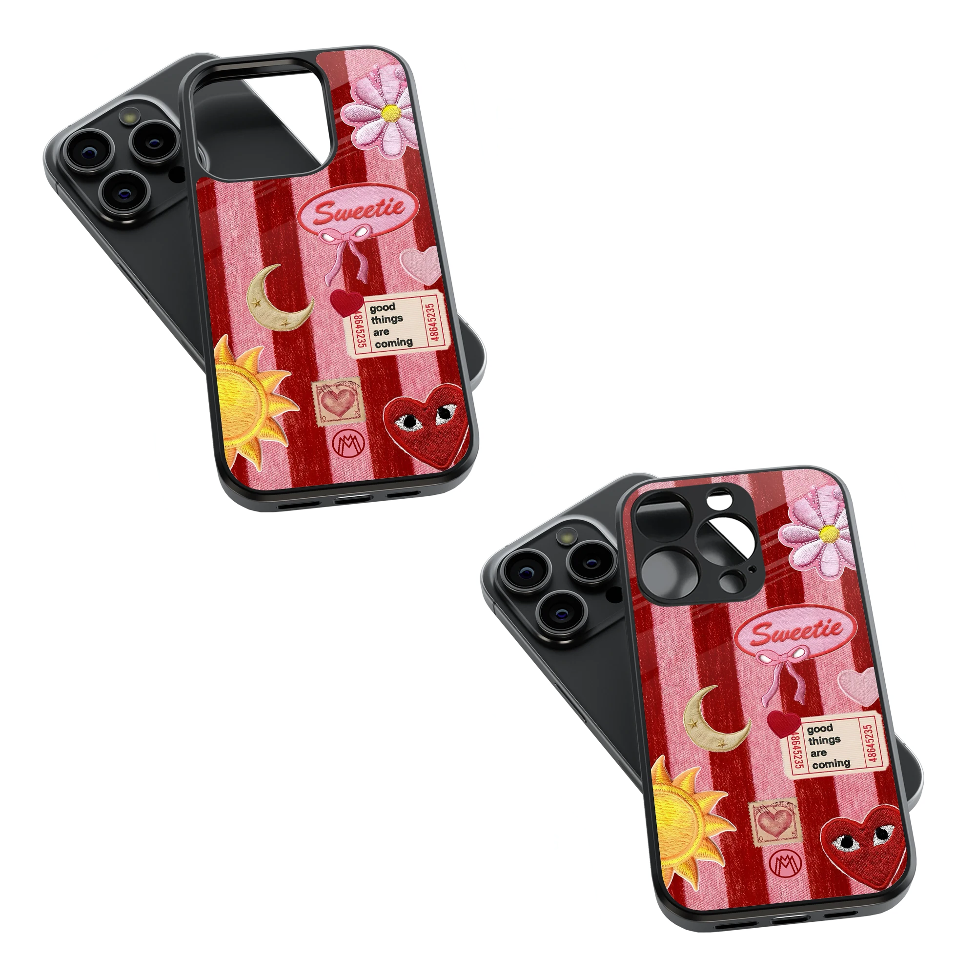 Trendy Glass Back Mobile Case for iPhone, Samsung, Redmi, OnePlus, Google Pixel, Motorola